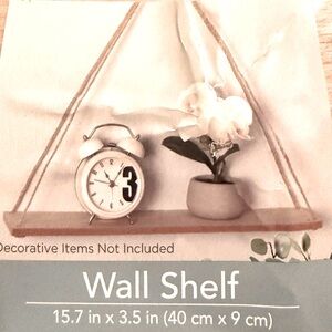 Wood Wall Shelf with Natural Finish